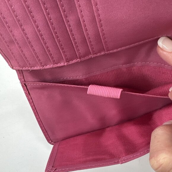 Fossil Logo All Over Checkbook Wallet & Matching Coin Purse License Slot Lot 2 - Picture 6 of 11